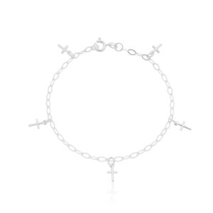 Pulseira De Prata Cruz