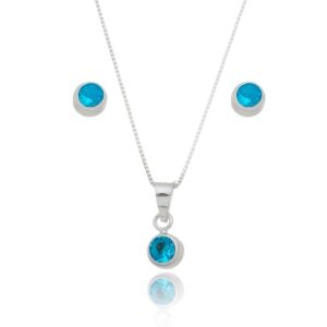 Conjunto Azul Zircônia Embutida