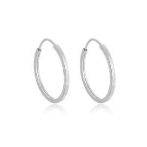 Brinco De Prata Argola 2cm