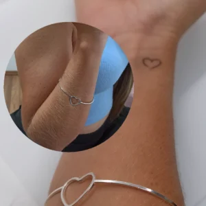 Bracelete de Prata Coração