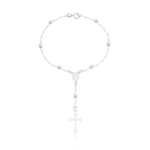 Pulseira De Prata Terço