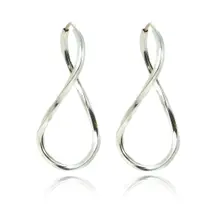 Brinco De Prata Argola Infinito