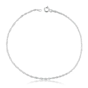 Tornozeleira De Prata Singapura